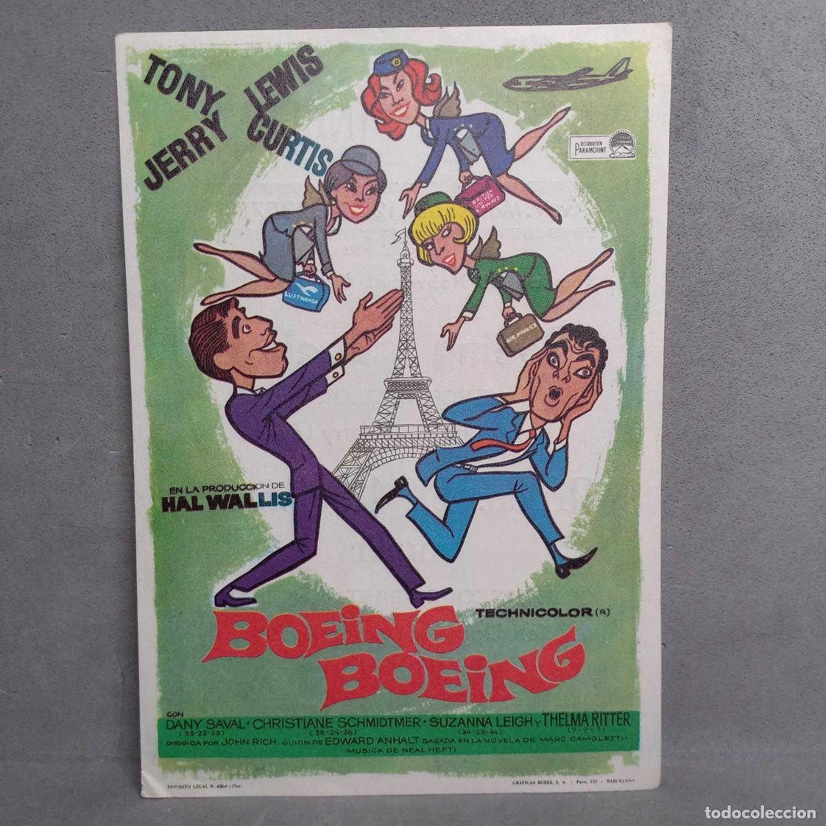 Cine: Cine Sanllehy, Barcelona. Boeing Boeing. John Rich. Tony Curtis, Jerry Lewis, Dany Saval, Nai Bonet
