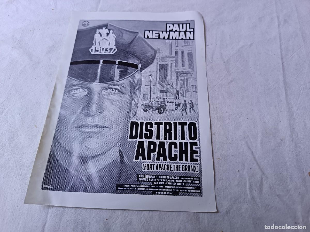 Cine: Folleto de Mano de Cine, antiguo o vintage, Distrito Apache