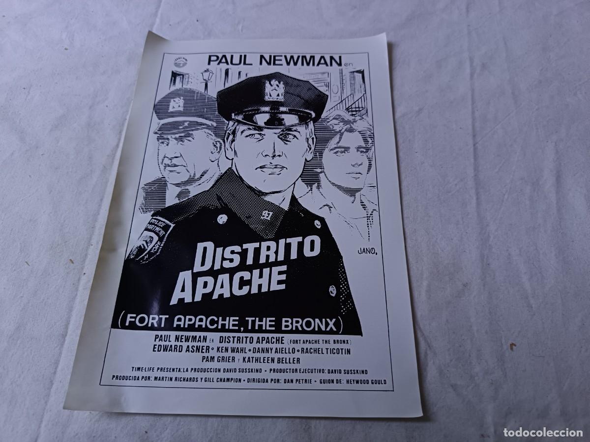 Cine: Folleto de Mano de Cine, antiguo o vintage, Distrito Apache