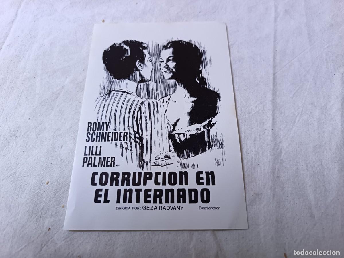 Cine: Folleto de Mano de Cine, antiguo o vintage, Corrupci&oacute;n en el Internado