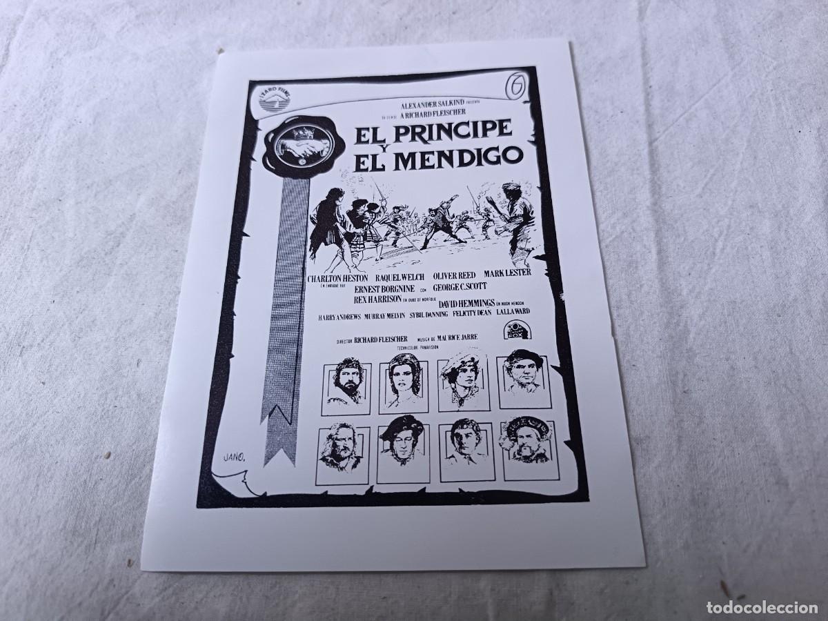 Cine: Folleto de Mano de Cine, antiguo o vintage, El Pr&iacute;ncipe y el Mendigo