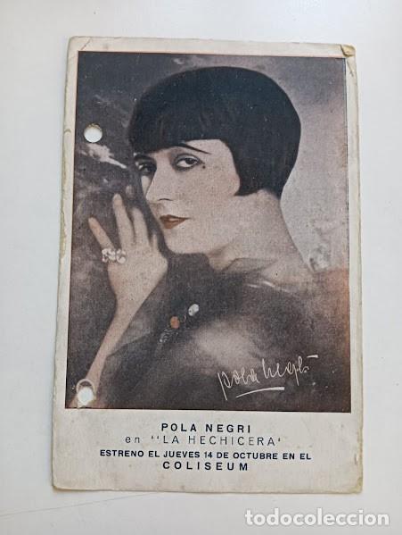  Flyers Publicitaires de films Anciens: LA HECHICERA PROGRAMA TARJETA POLA NEGRI CINE MUDO