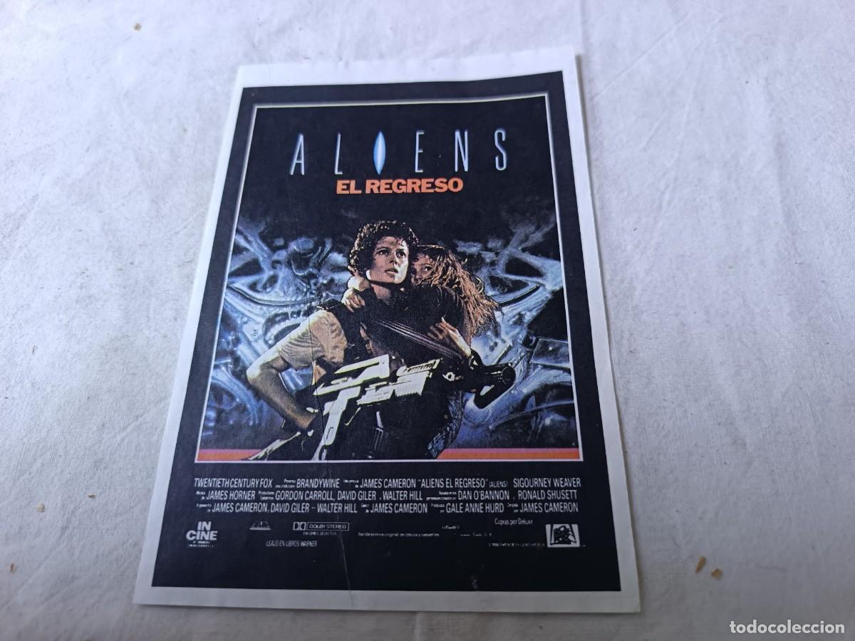 Cine: Folleto de Mano de Cine, antiguo o vintage, Aliens, El Regreso