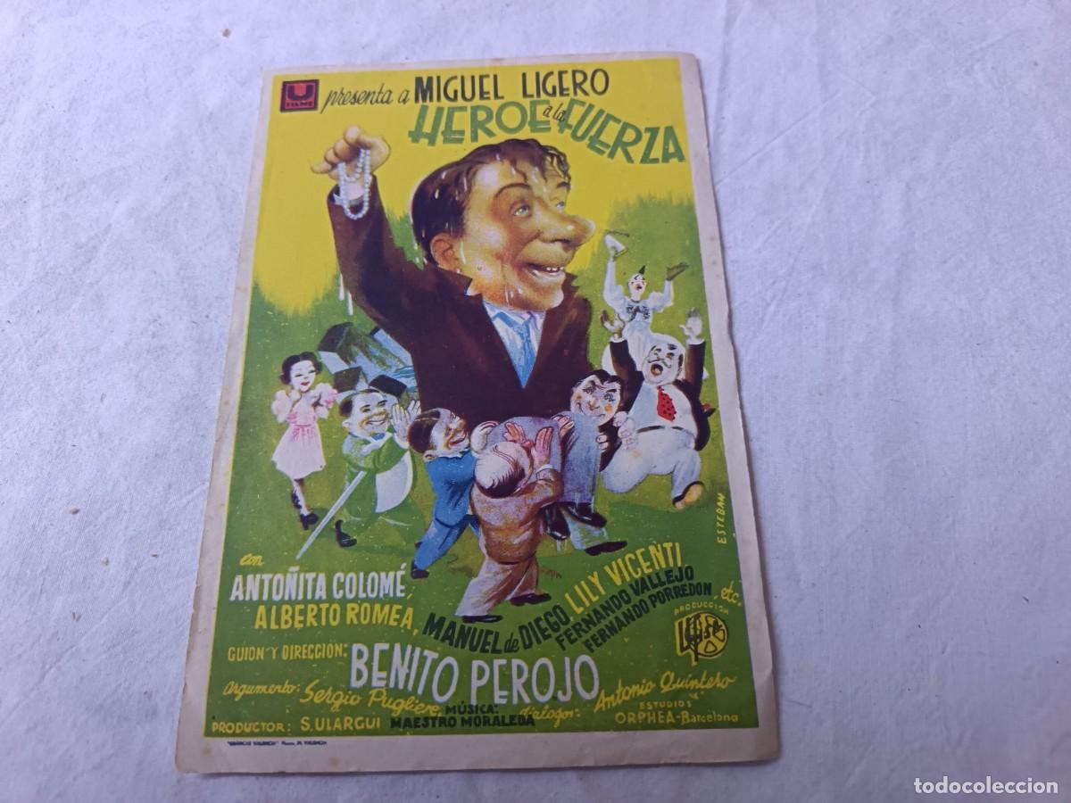 Cine: Folleto de Mano de Cine, antiguo o vintage, H&eacute;roe a la Fuerza