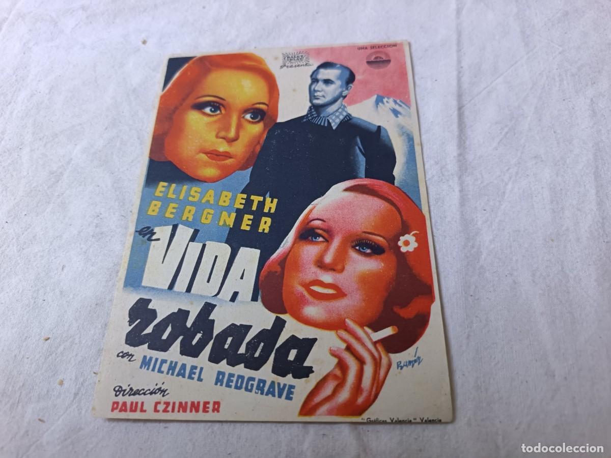 Cine: Folleto de Mano de Cine, antiguo o vintage, Vida Robada