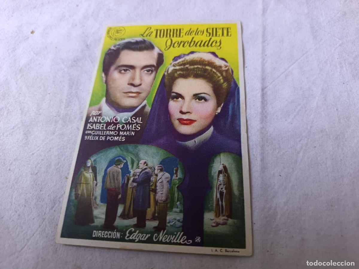 Cine: Folleto de Mano de Cine, antiguo o vintage, La Torre de los Siete Jorobados