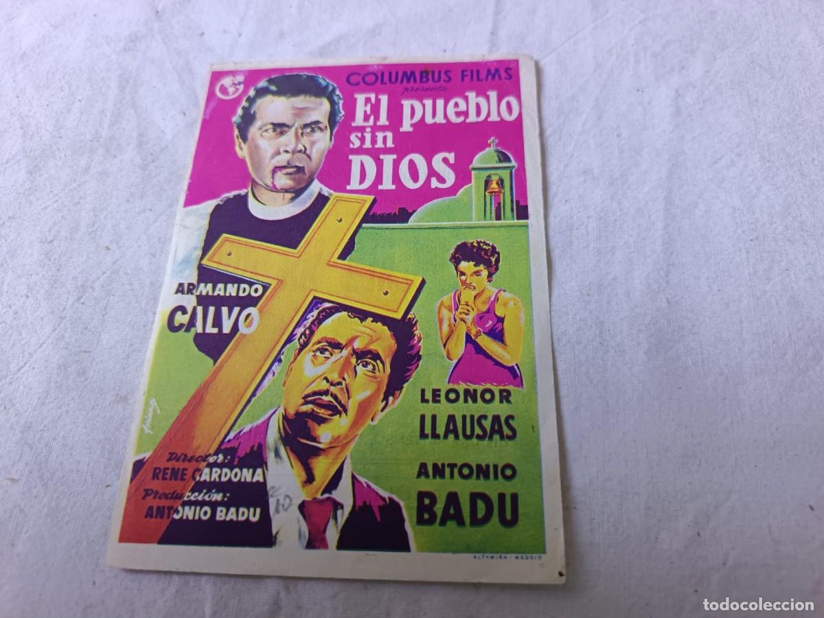 Cine: Folleto de Mano de Cine, antiguo o vintage, El Pueblo sin Dios