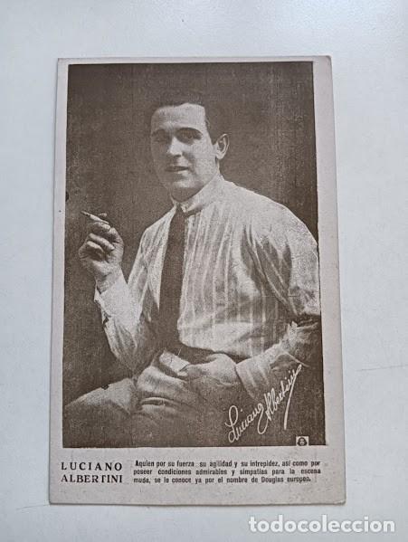 Folhetos de m&atilde;o de filmes antigos de cinema: LA ESCALERA DE LA MUERTE PROGRAMA TARJETA M. De Miguel LUCIANO ALBERTINI CINE MUDO ALEMAN 1921