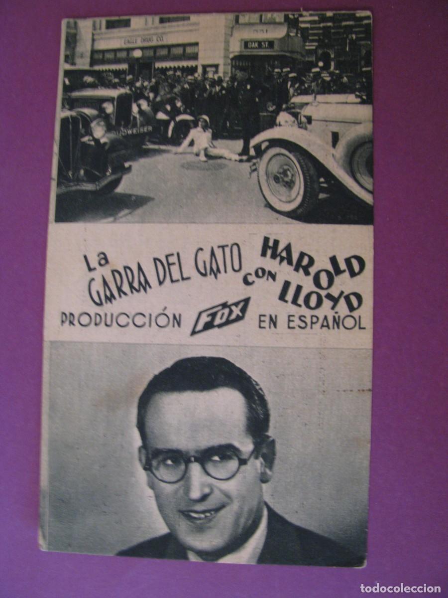 Cine: FOLLETO DE MANO DE CINE TORCAL, ANTEQUERA. LA GARRA DEL GATO. A&Ntilde;OS 30