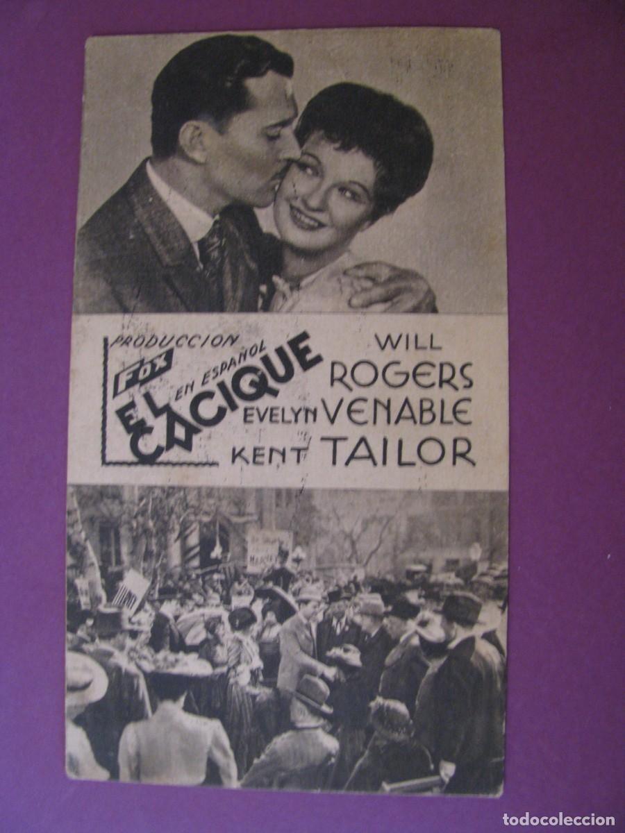 Cine: FOLLETO DE MANO DE CINE TORCAL, ANTEQUERA. EL CASIQUE. 1935