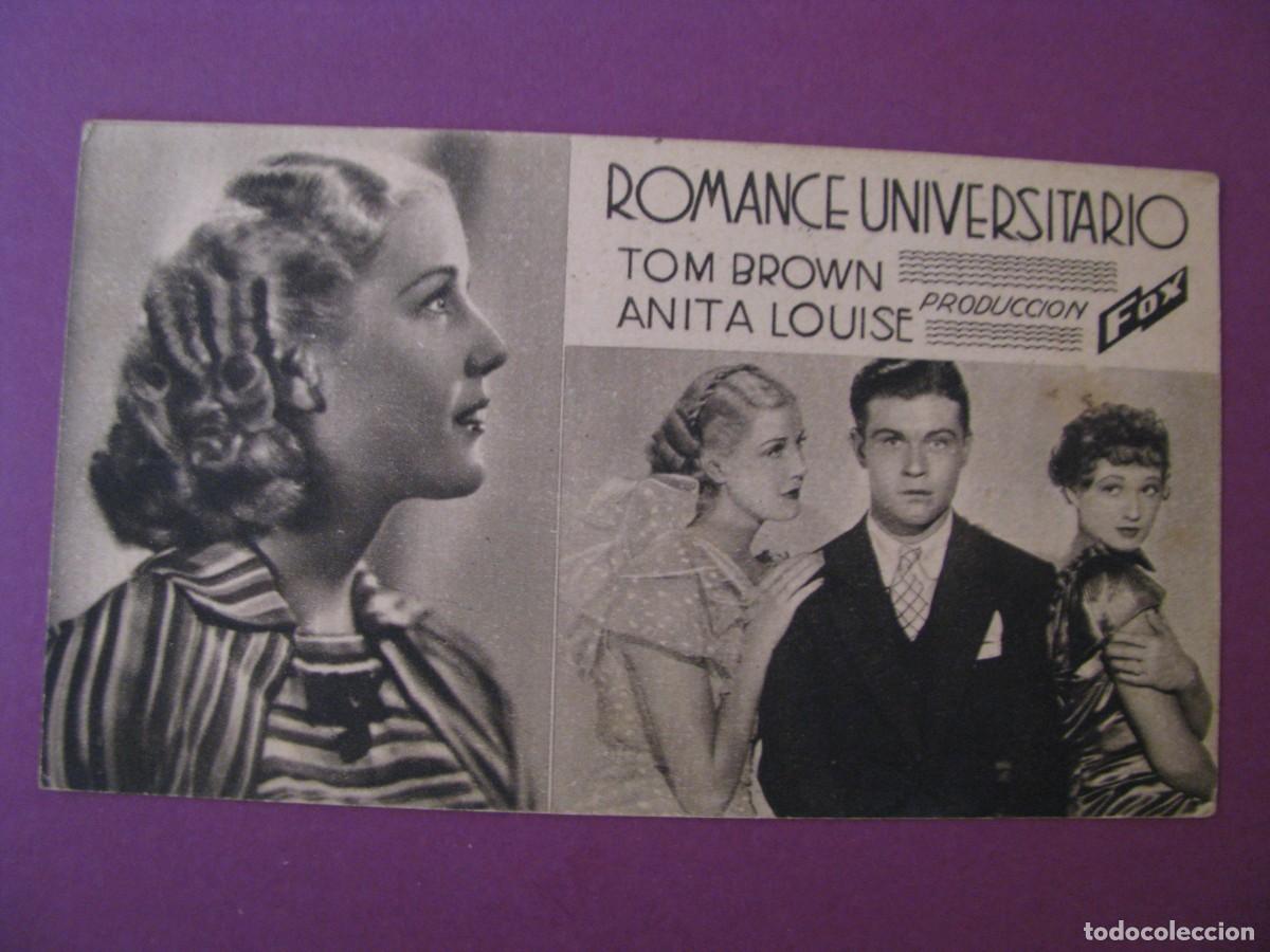 Cine: FOLLETO DE MANO DE CINE TORCAL, ANTEQUERA. ROMANCE UNIVERSITARIO. 1938