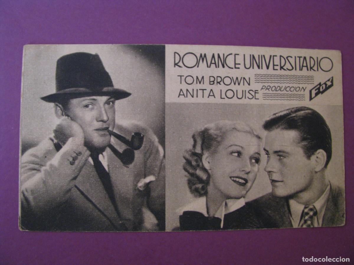 Cine: FOLLETO DE MANO DE CINE TORCAL, ANTEQUERA. ROMANCE UNIVERSITARIO. 1938