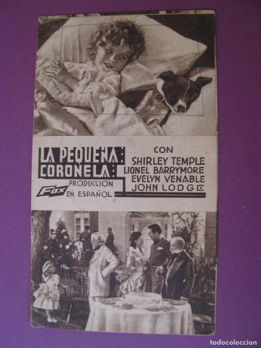Cine: FOLLETO DE MANO DE CINE TORCAL, ANTEQUERA. LA PEQUE&Ntilde;A CORONELA. 1936