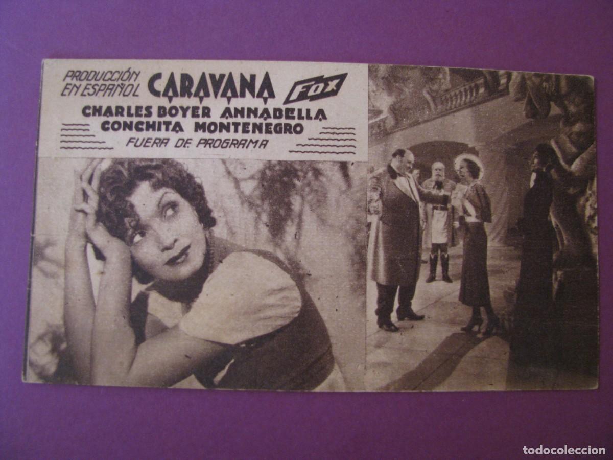 Cine: FOLLETO DE MANO DE CINE TORCAL, ANTEQUERA. CARAVANA. A&Ntilde;OS 30