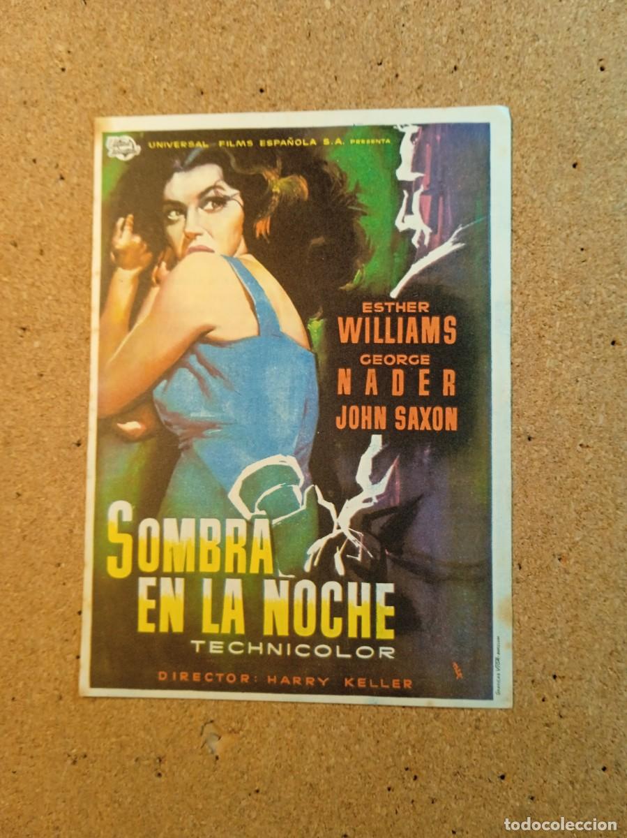  Foglietti di film di film antichi di cinema: FOLLETO DE MANO CON PUBLICIDAD OJOS SOMBRA EN LA NOCHE