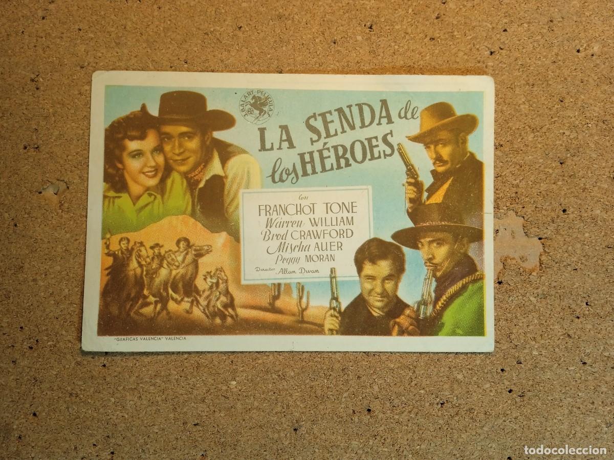 Cine: FOLLETO DE MANO CON PUBLICIDAD LA SENDA DE LOS HEROES