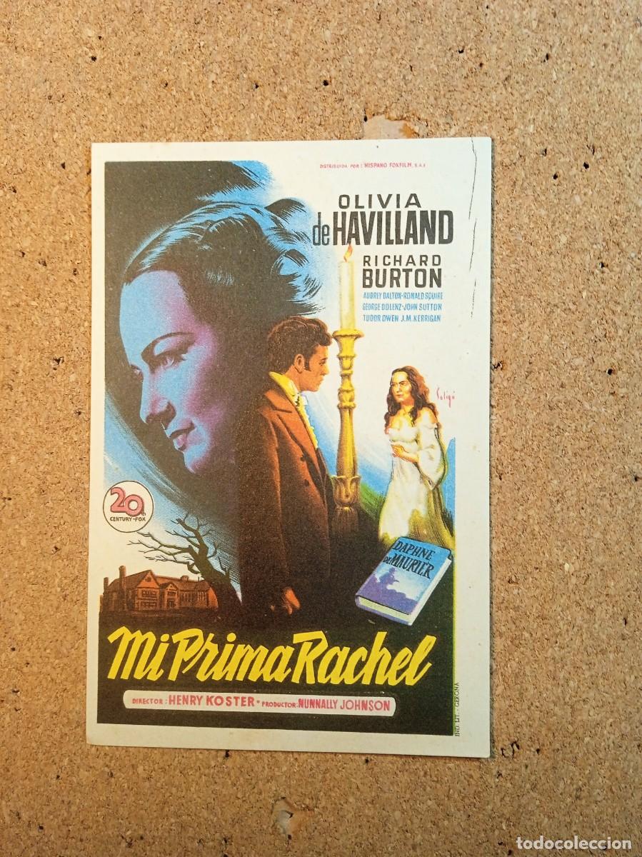 Cine: FOLLETO DE MANO CON PUBLICIDAD MI PRIMA RACHEL