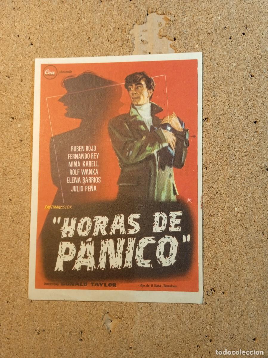 Cine: FOLLETO DE MANO CON PUBLICIDAD HORAS DE PANICO