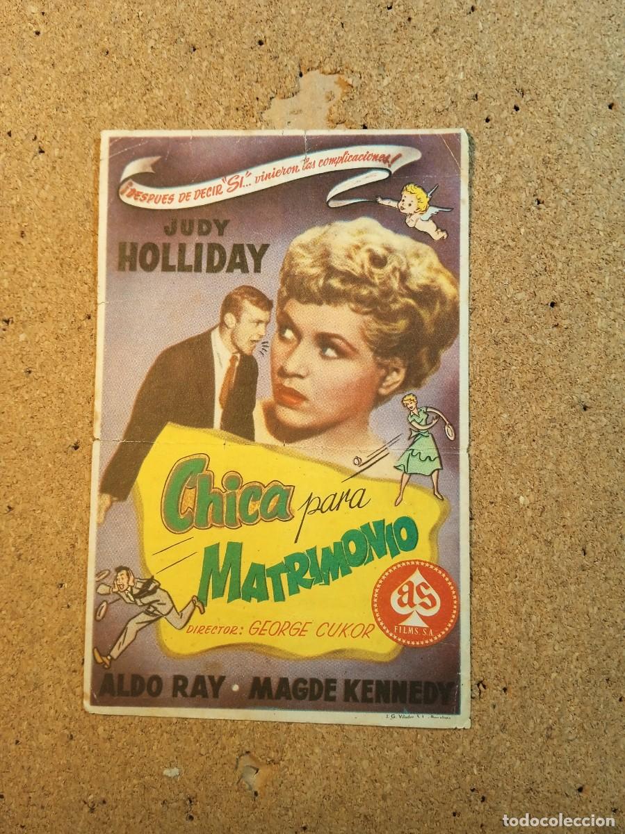 Cine: FOLLETO DE MANO CON PUBLICIDAD CHICA PARA MATRIMONIO