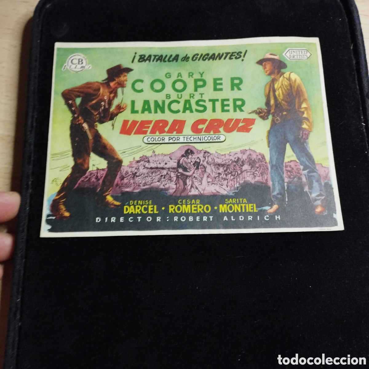 Cine: Programa de cine sencillo, grande. Vera Cruz. Gary Cooper. Burt Lancaster. 1955. Clav&eacute; Matar&oacute;