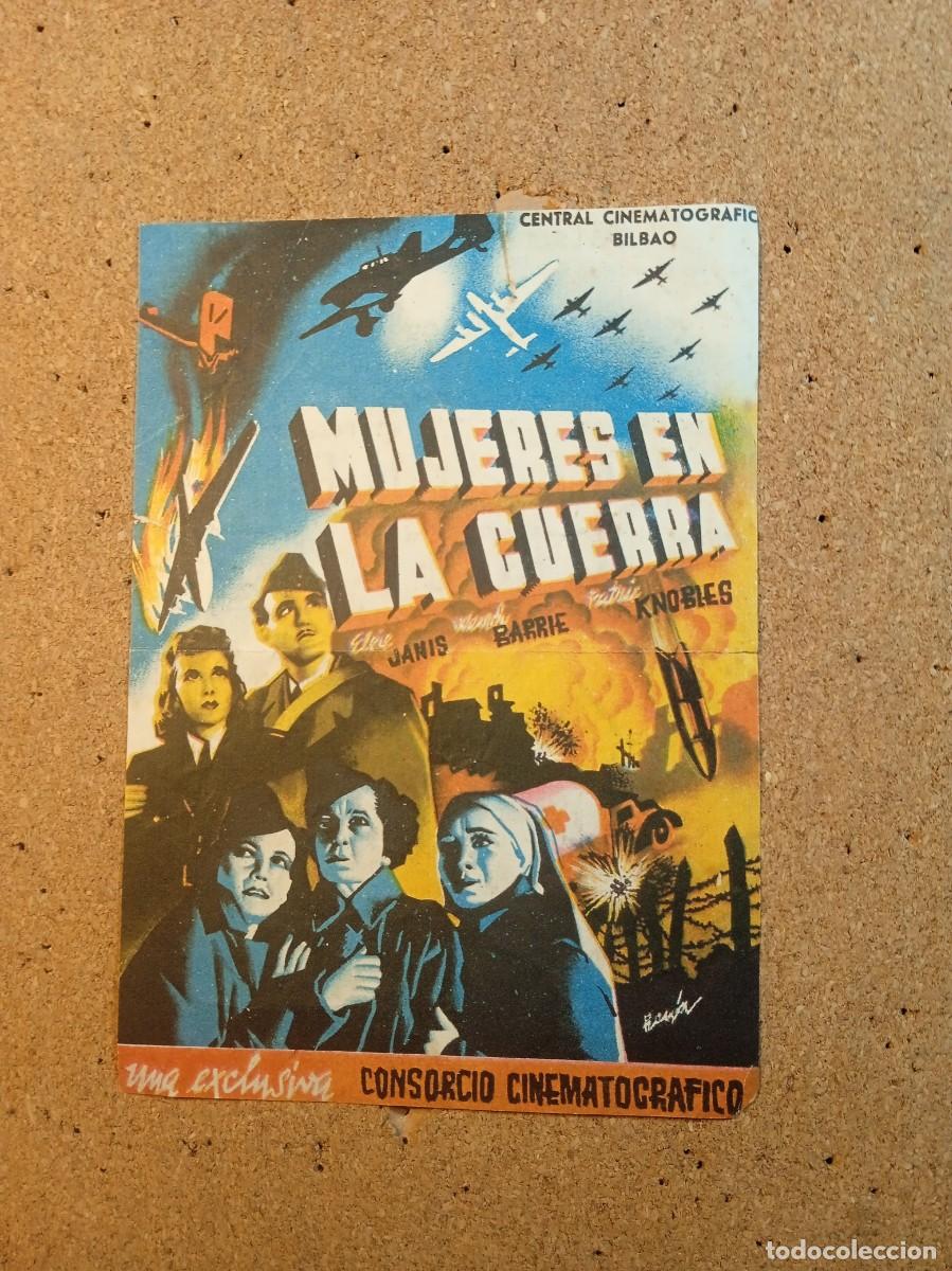 Cinema: FOLLETO DE MANO CON PUBLICIDAD MUJERES EN LA GUERRA