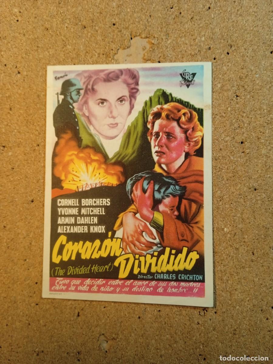 Cine: FOLLETO DE MANO CON PUBLICIDAD CORAZON DIVIDIDO