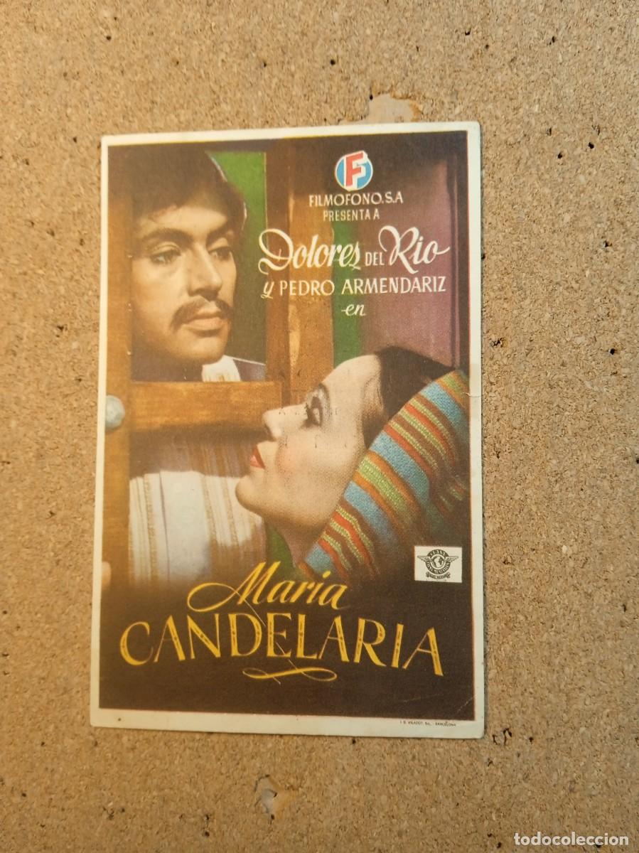 Cine: FOLLETO DE MANO CON PUBLICIDAD MARIA CANDELARIA