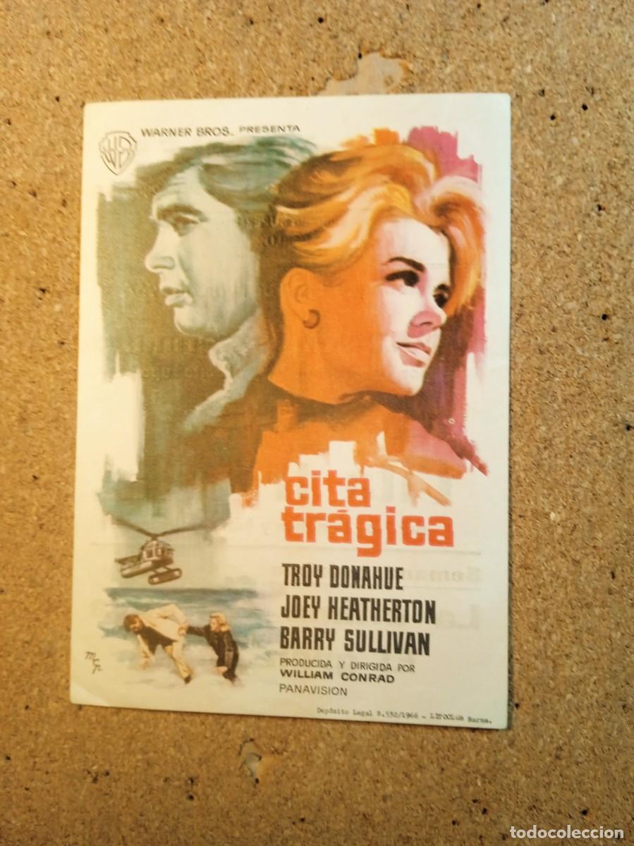 Cine: FOLLETO DE MANO CON PUBLICIDAD CITA TRAGICA