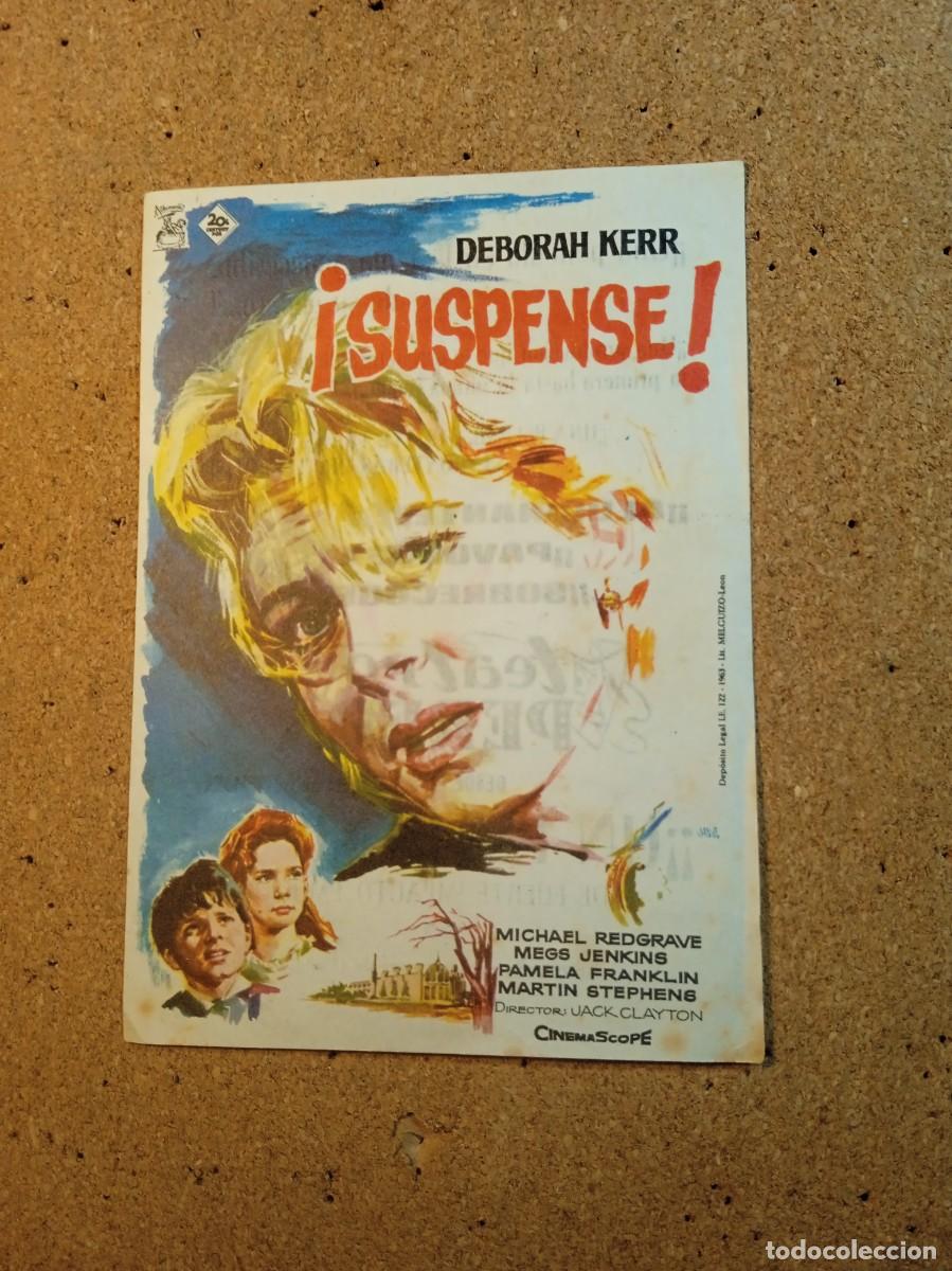 Cine: FOLLETO DE MANO CON PUBLICIDAD SUSPENSE