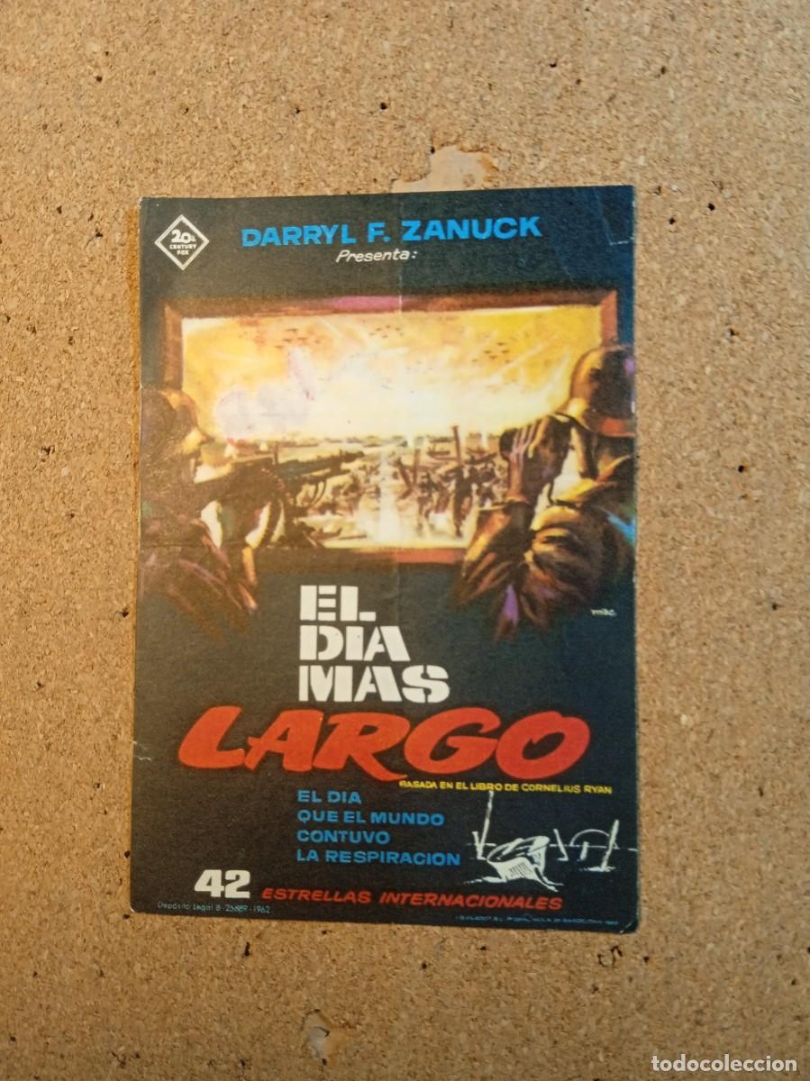 Cinema: FOLLETO DE MANO CON PUBLICIDAD EL DIA MAS LARGO