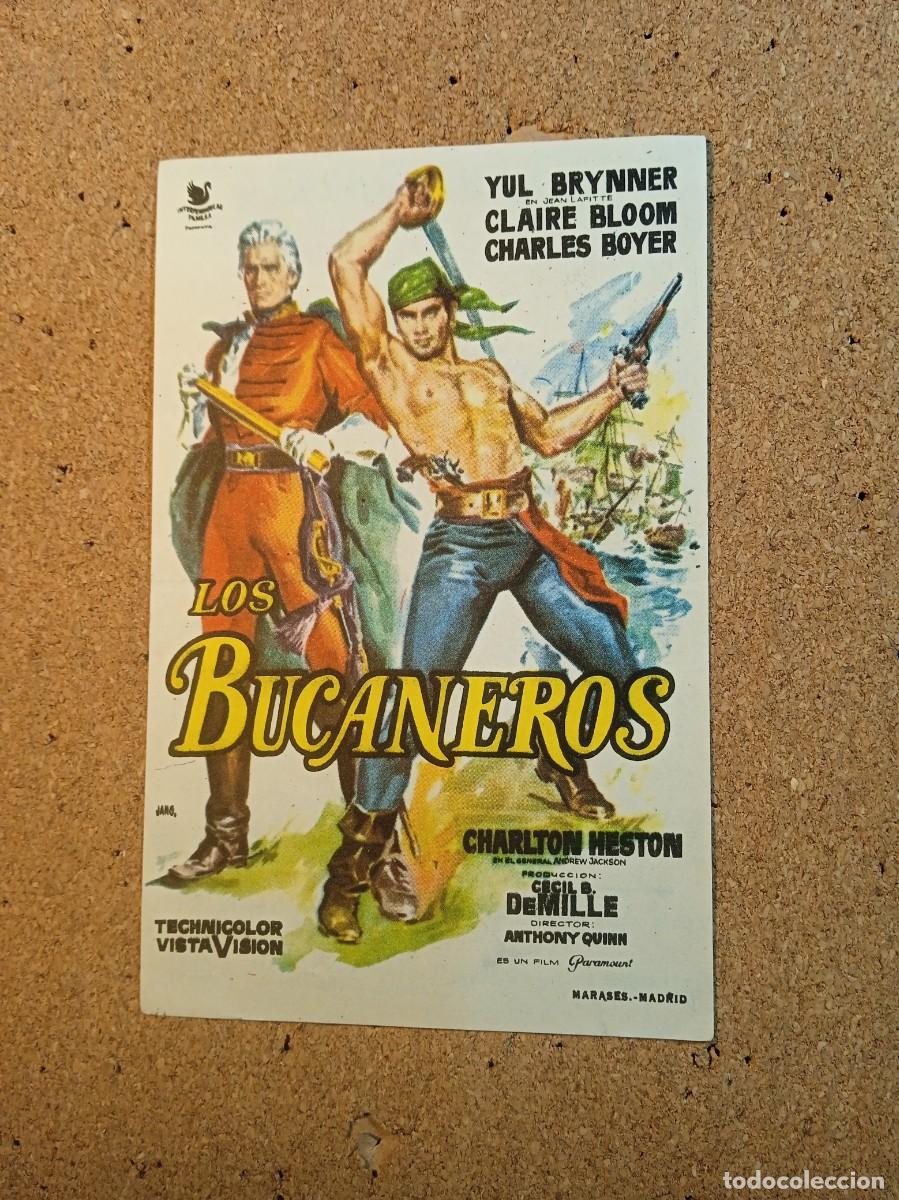  Foglietti di film di film antichi di cinema: FOLLETO DE MANO CON PUBLICIDAD LOS BUCANEROS