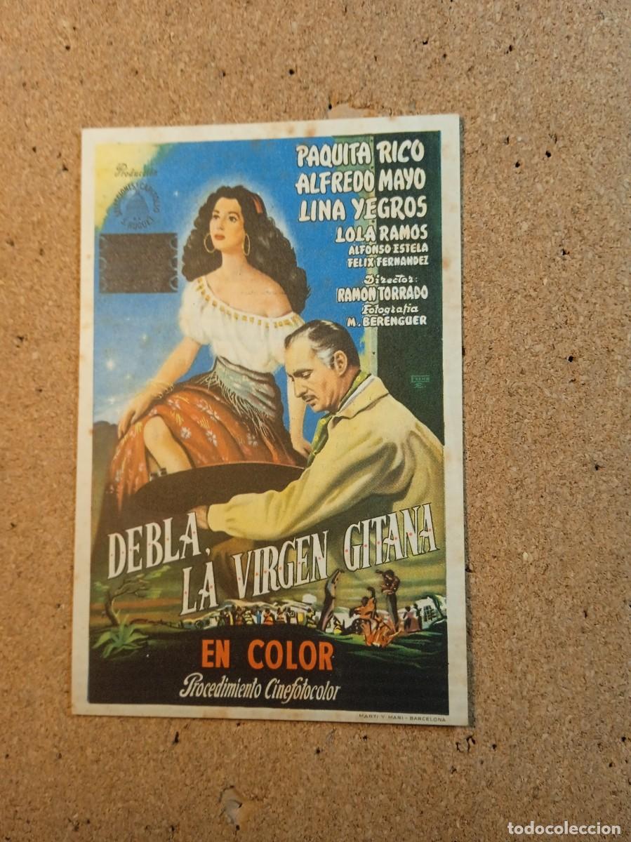 Cine: FOLLETO DE MANO CON PUBLICIDAD DEBLA LA VIRGEN GITANA