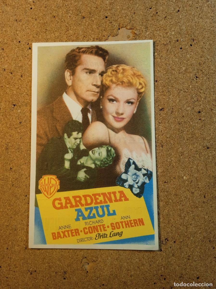 Cine: FOLLETO DE MANO CON PUBLICIDAD GARDENIA AZUL