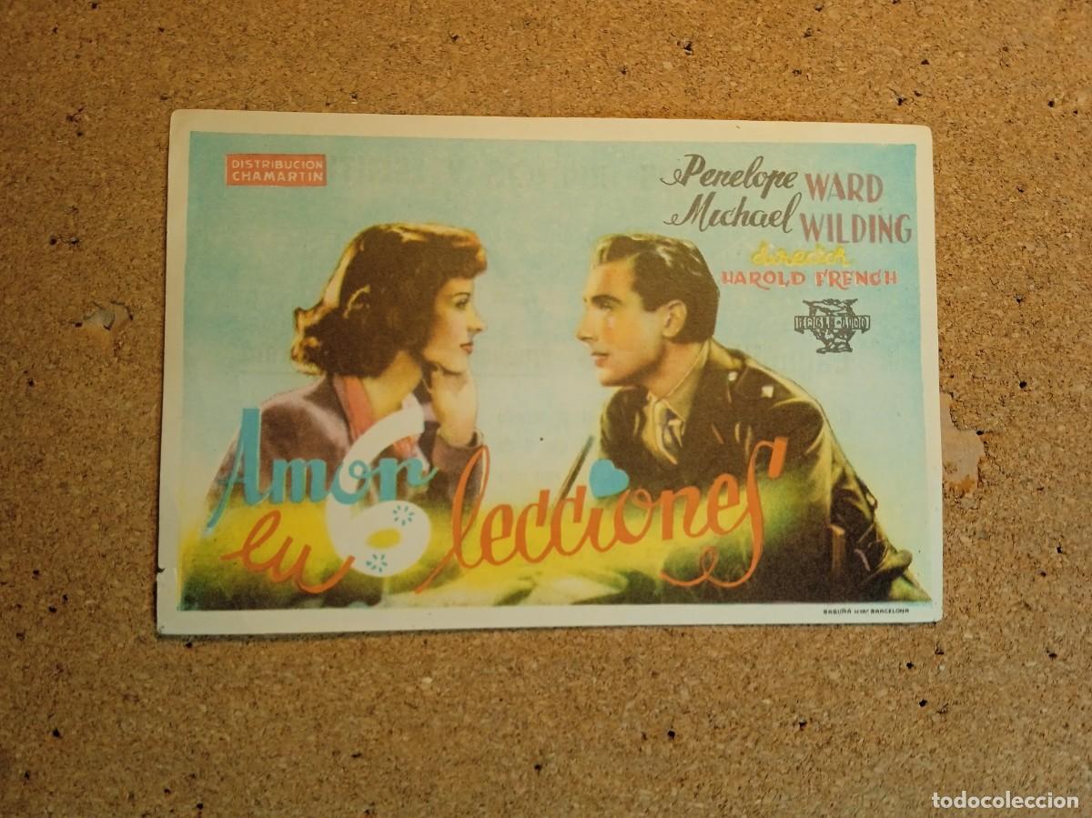 Cine: FOLLETO DE MANO CON PUBLICIDAD AMOR EN LECCIONES
