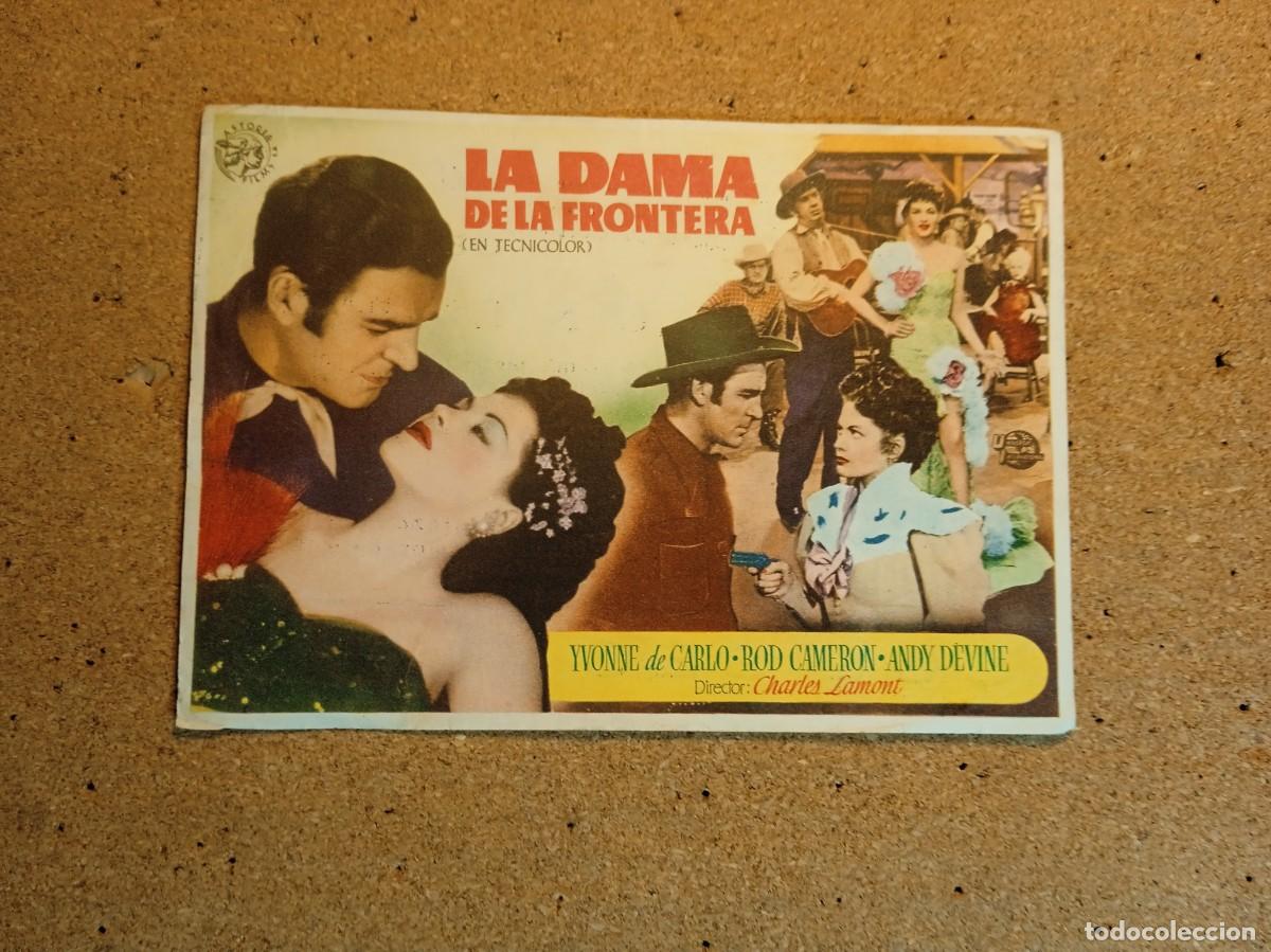 Cine: FOLLETO DE MANO CON PUBLICIDAD LA DAMA DE LA FRONTERA