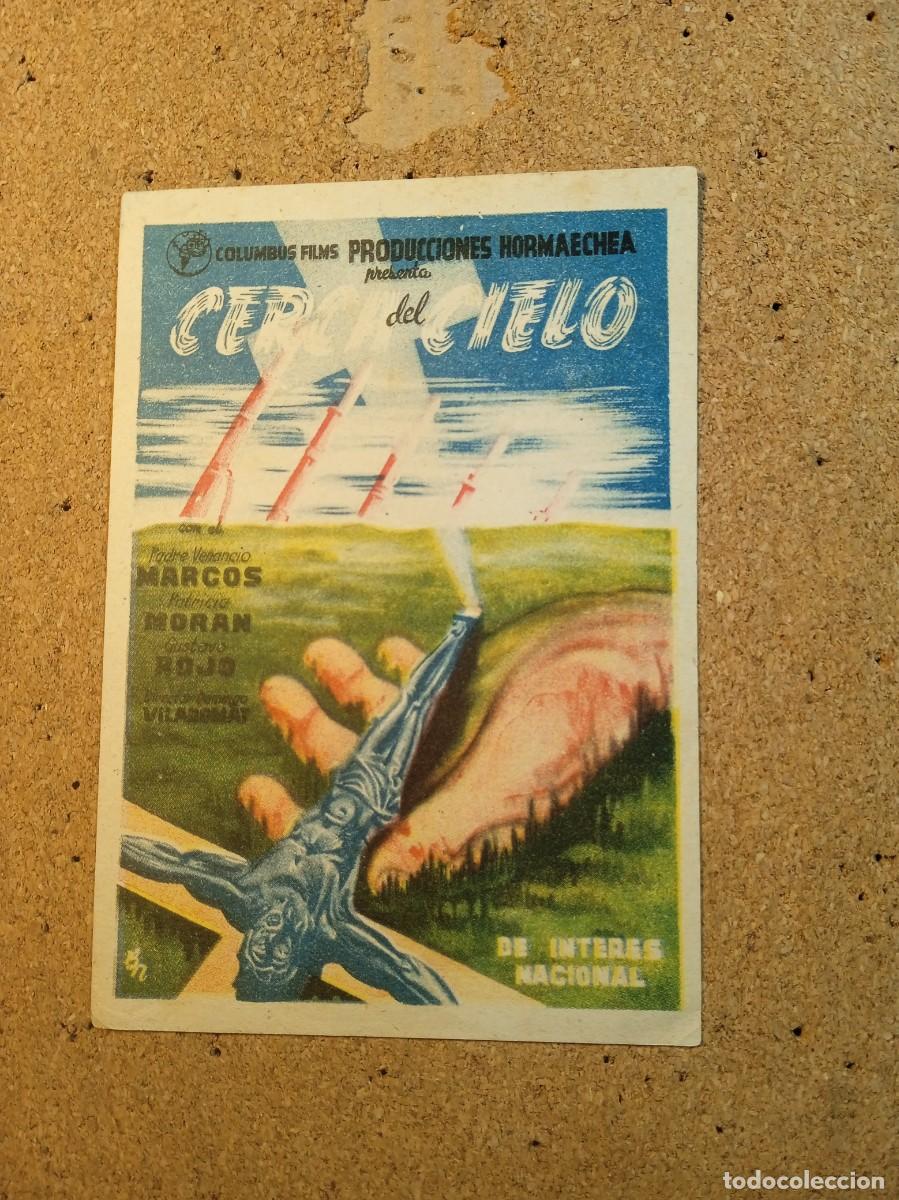 Cine: FOLLETO DE MANO CON PUBLICIDAD CERCA DEL CIELO