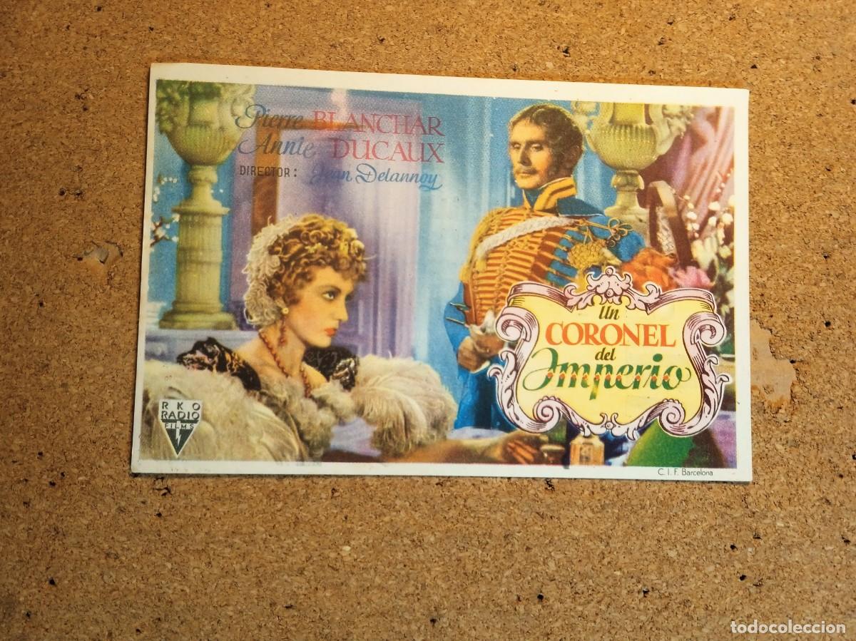 Cine: FOLLETO DE MANO CON PUBLICIDAD UN CORONEL DEL IMPERIO