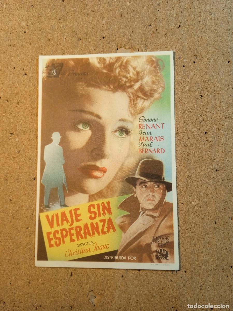 Cine: FOLLETO DE MANO CON PUBLICIDAD VIAJE SIN ESPERANZA