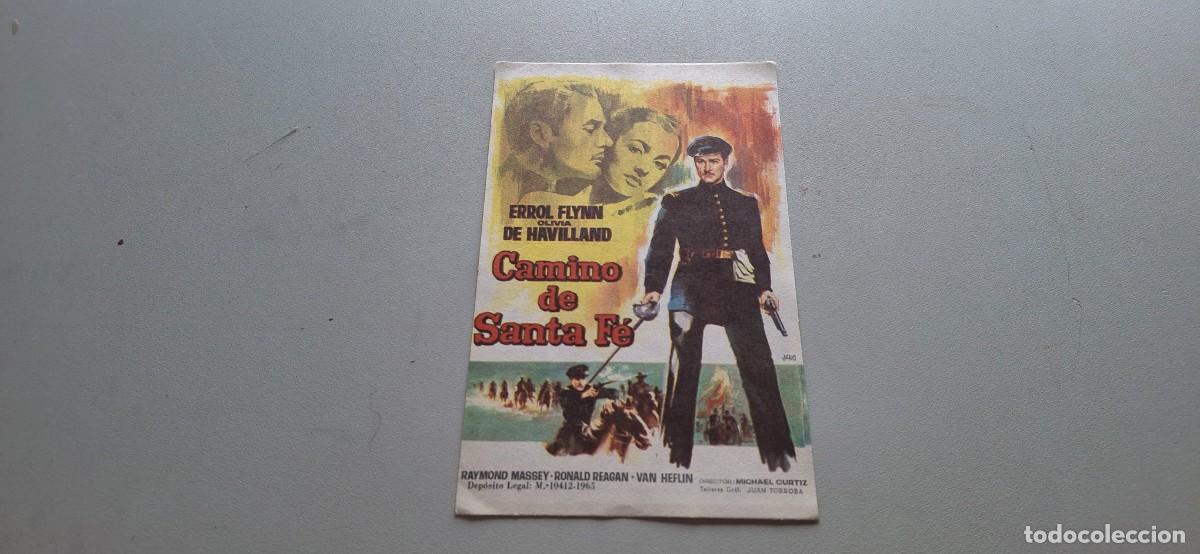 Cine: Folleto de cine CAMINO DE SANTA F&Eacute; con publicidad