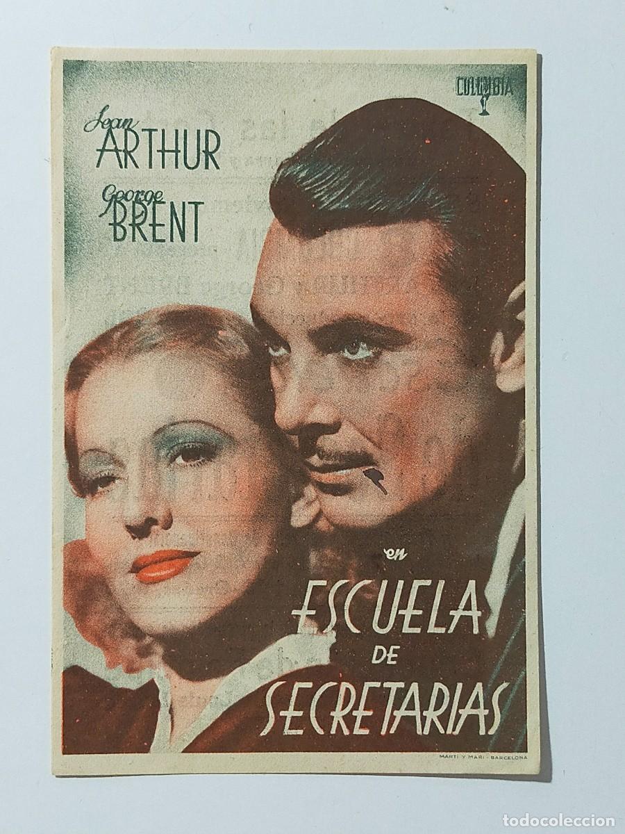 Cine: Programa Sencillo Orig: ESCUELA DE SECRETARIAS. Jean Arthur - Teatro de las Cortes, San Fernando.