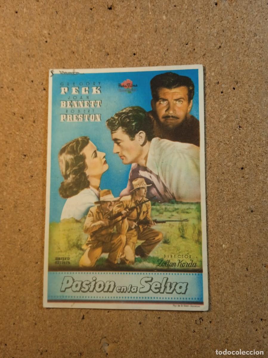 Kino: FOLLETO DE MANO CON PUBLICIDAD PASION EN LA SELVA
