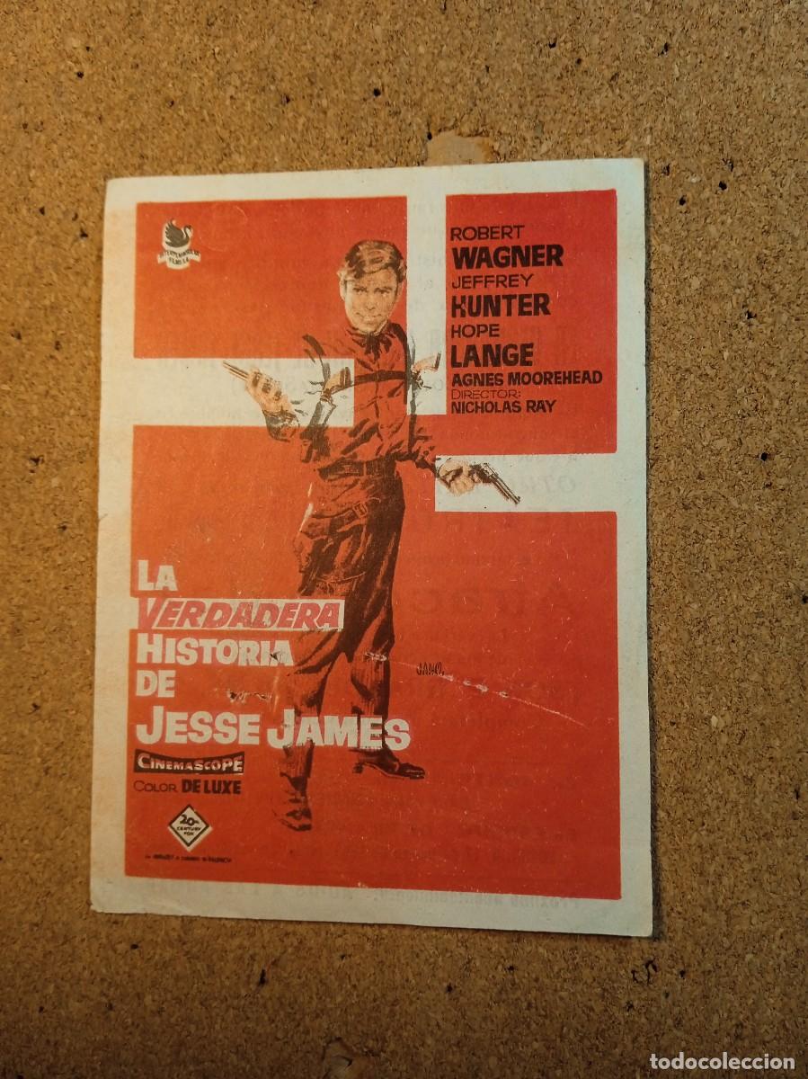 Cine: FOLLETO DE MANO CON PUBLICIDAD LA VERDADERA HISTORIA DE JESSE JAMES