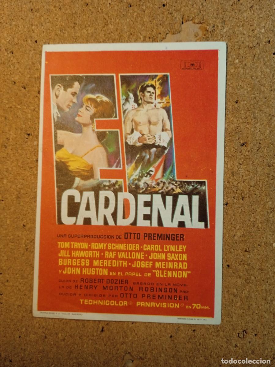 Cine: FOLLETO DE MANO CON PUBLICIDAD EL CARDENAL