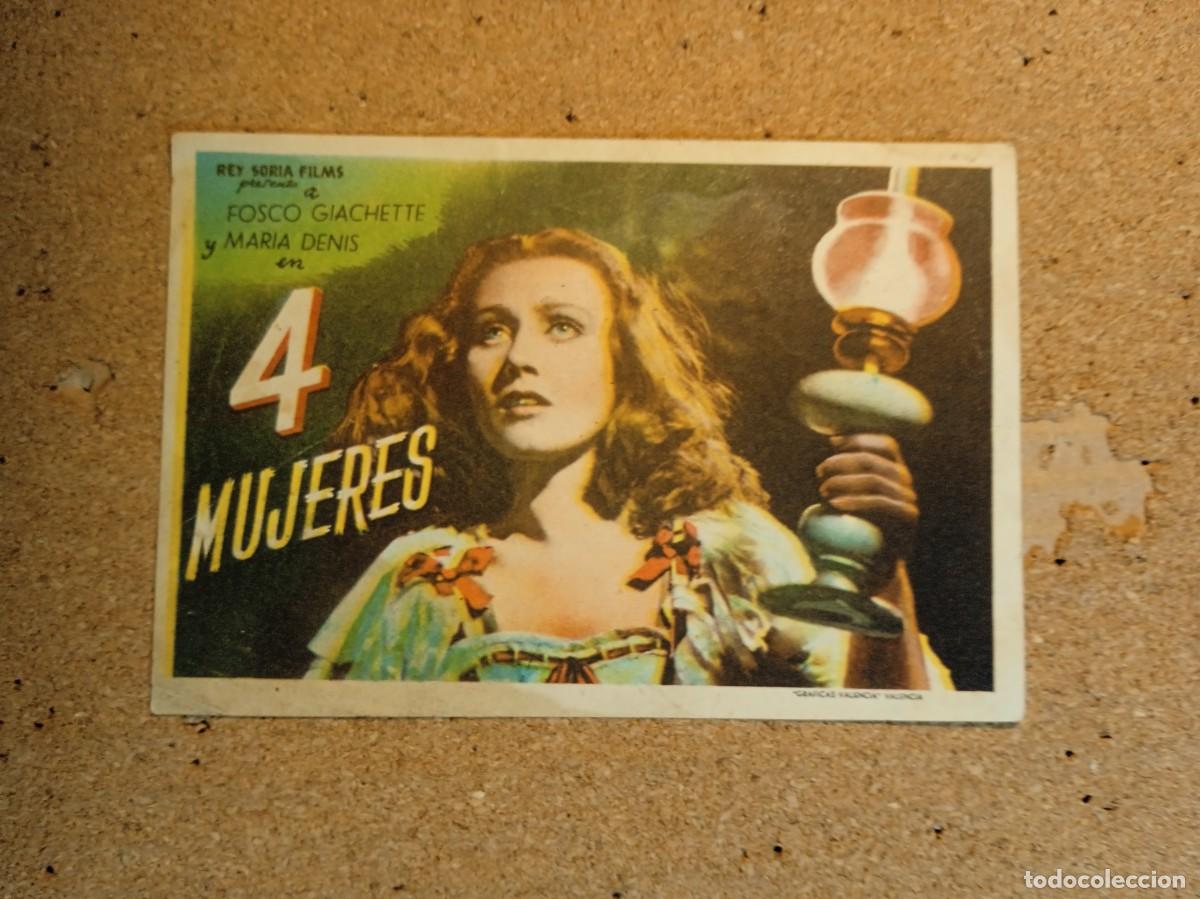 Cine: FOLLETO DE MANO CON PUBLICIDAD 4 MUJERES