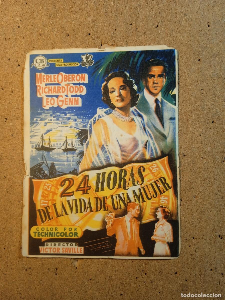 Cine: FOLLETO DE MANO CON PUBLICIDAD 24 HORAS EN LA VIDA DE UNA MUJER