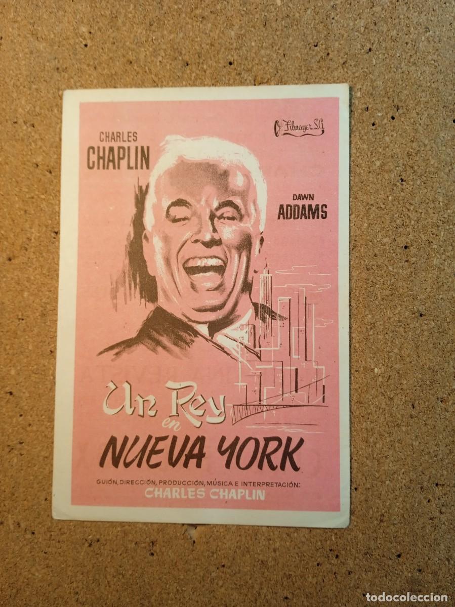 Cine: FOLLETO DE MANO CON PUBLICIDAD UN REY EN NUEVA YORK