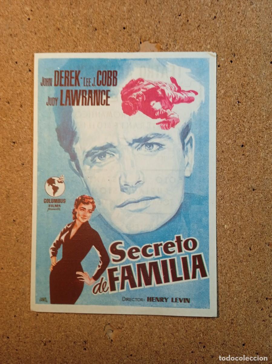 Cine: FOLLETO DE MANO CON PUBLICIDAD SECRETO DE FAMILIA