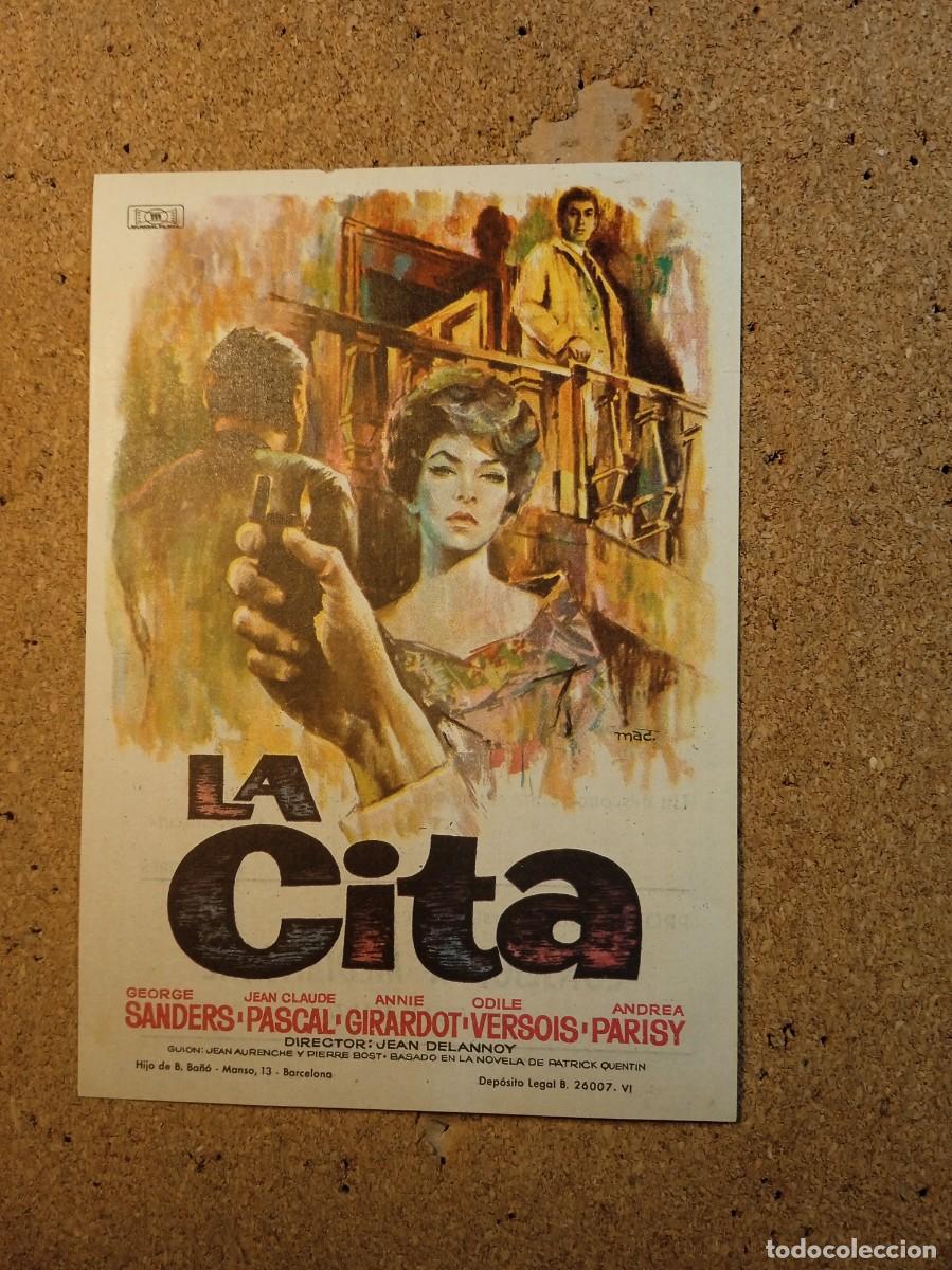 Cine: FOLLETO DE MANO CON PUBLICIDAD LA CITA
