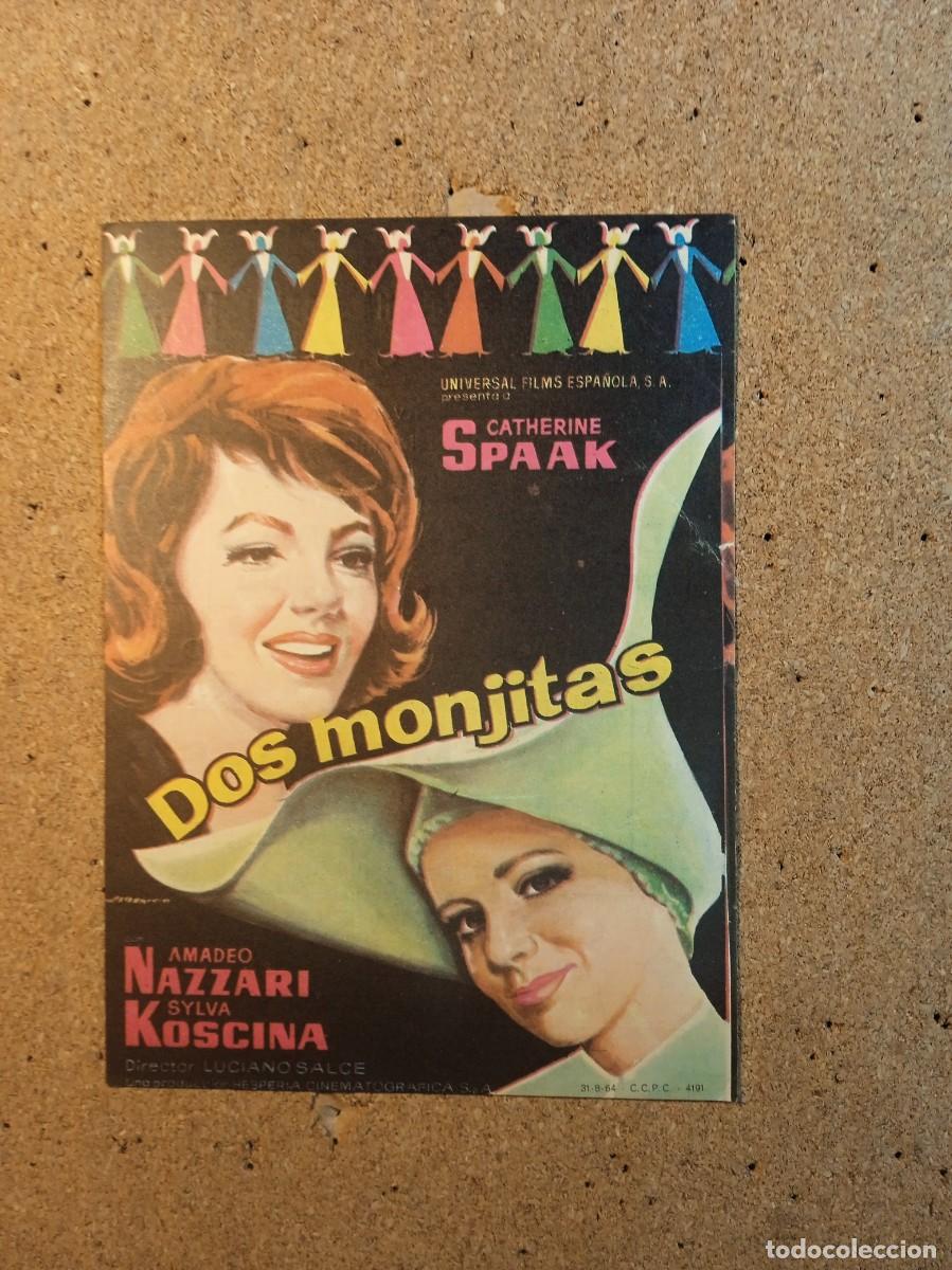 Cine: FOLLETO DE MANO CON PUBLICIDAD DOS MONJITAS