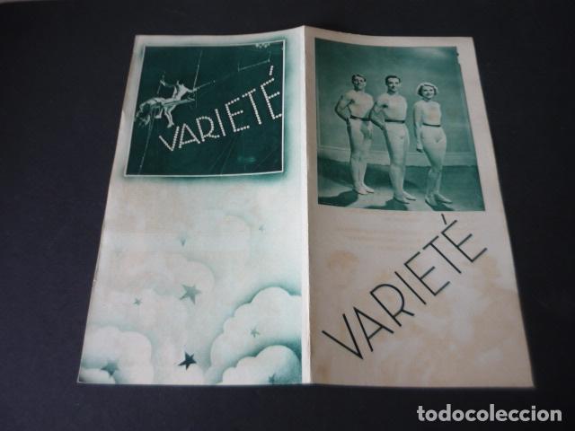 Cine: VARIET&Eacute; PROGRAMA DE MANO FOLLETO A&Ntilde;OS 30 - Foto 1
